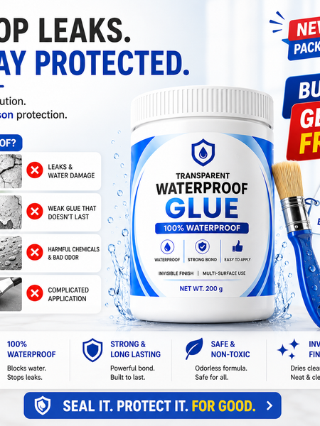 Stufx™ - Transparent Waterproof Glue + Free Brush © ( BUY 1 GET 1 FREE )