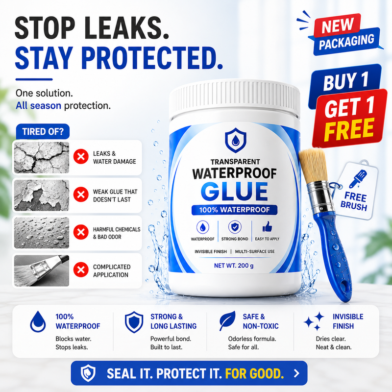 Stufx™ - Transparent Waterproof Glue + Free Brush © ( BUY 1 GET 1 FREE )