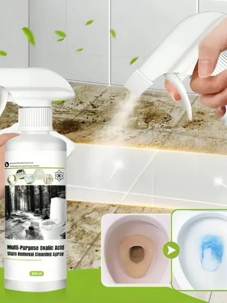 Multi-Purpose Oxalic Acid Stain Removal Spray | Rust, Hard Water & Mineral Stain Cleaner | Bathroom, Tile & Sink Cleaner ( BUY 1 GET 1 FREE )