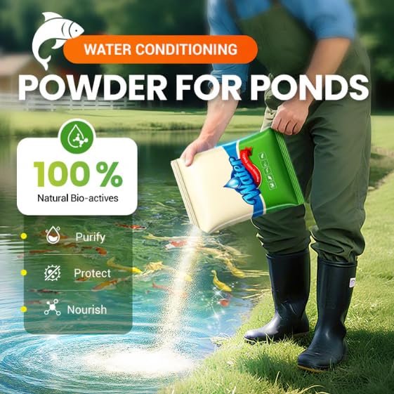 Premium Pond Care Powder | Water Clarifier & Algae Control 🐟🌊🔬