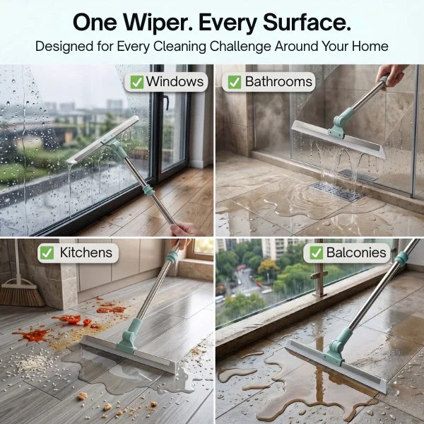 FlexiWipe – Multipurpose Wiper | Extendable-Rod | Silicon Blade | 180° Head