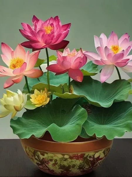 Premium Japanese Bonsai Lotus Seeds - High Fragrance 50 Seeds + 50 Seeds Free