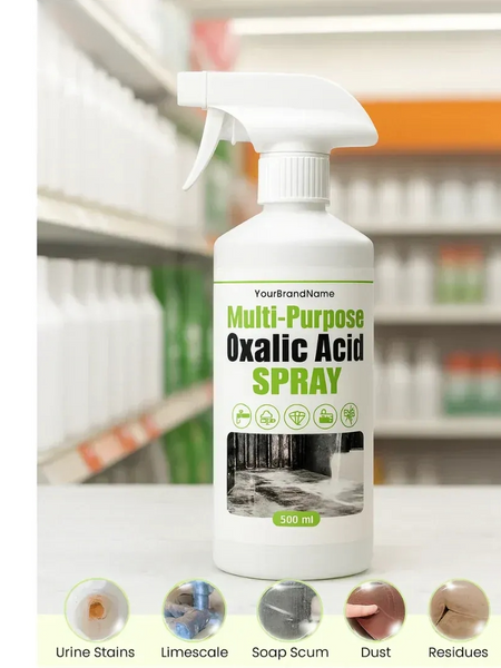 Multi-Purpose Oxalic Acid Stain Removal Spray | Rust, Hard Water & Mineral Stain Cleaner | Bathroom, Tile & Sink Cleaner ( BUY 1 GET 1 FREE )