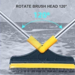 2-in-1 Floor Cleaning Brush with Scraper