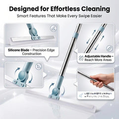 FlexiWipe – Multipurpose Wiper | Extendable-Rod | Silicon Blade | 180° Head