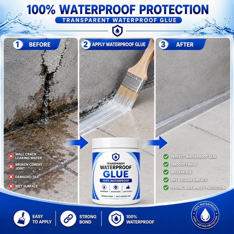 Stufx™ - Transparent Waterproof Glue + Free Brush © ( BUY 1 GET 1 FREE )