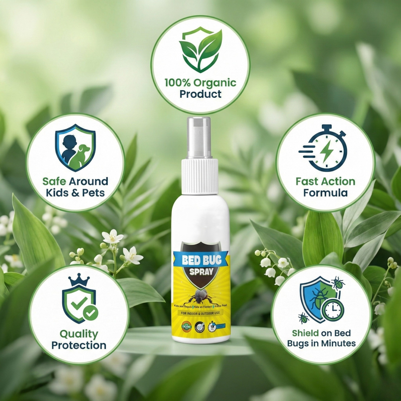 Bed Bug Repellent Spray for Mattress & Furniture | Herbal & Non-Toxic Formula | PACK OF 2