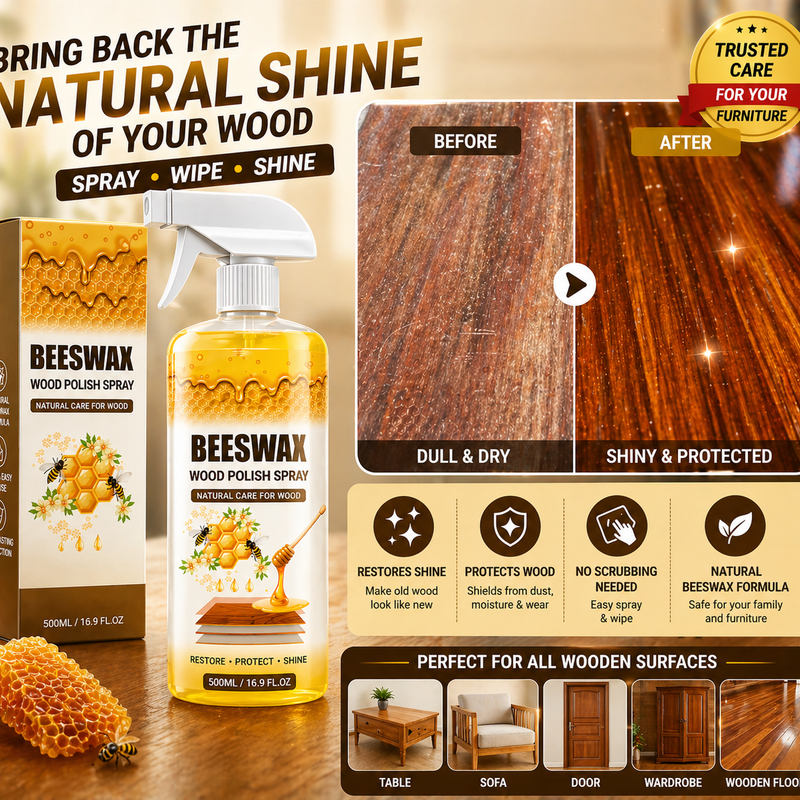 Beeswax Wood Polish Spray Restore Shine Protect Furniture Buy 1 Get 1 Free