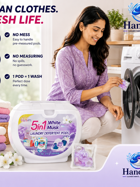 5-in-1 White Musk Laundry Detergent Pods (80PCS)