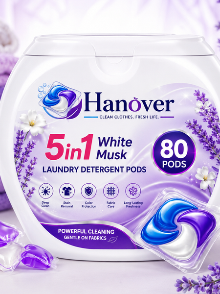 5-in-1 White Musk Laundry Detergent Pods (80PCS)