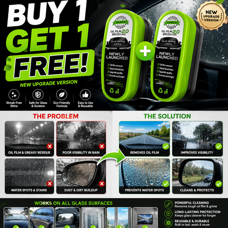 Stufx™ - Instant Clear Car Glass Windshield Cleaner Brush © ( BUY 1 GET 2 ) (Copy)