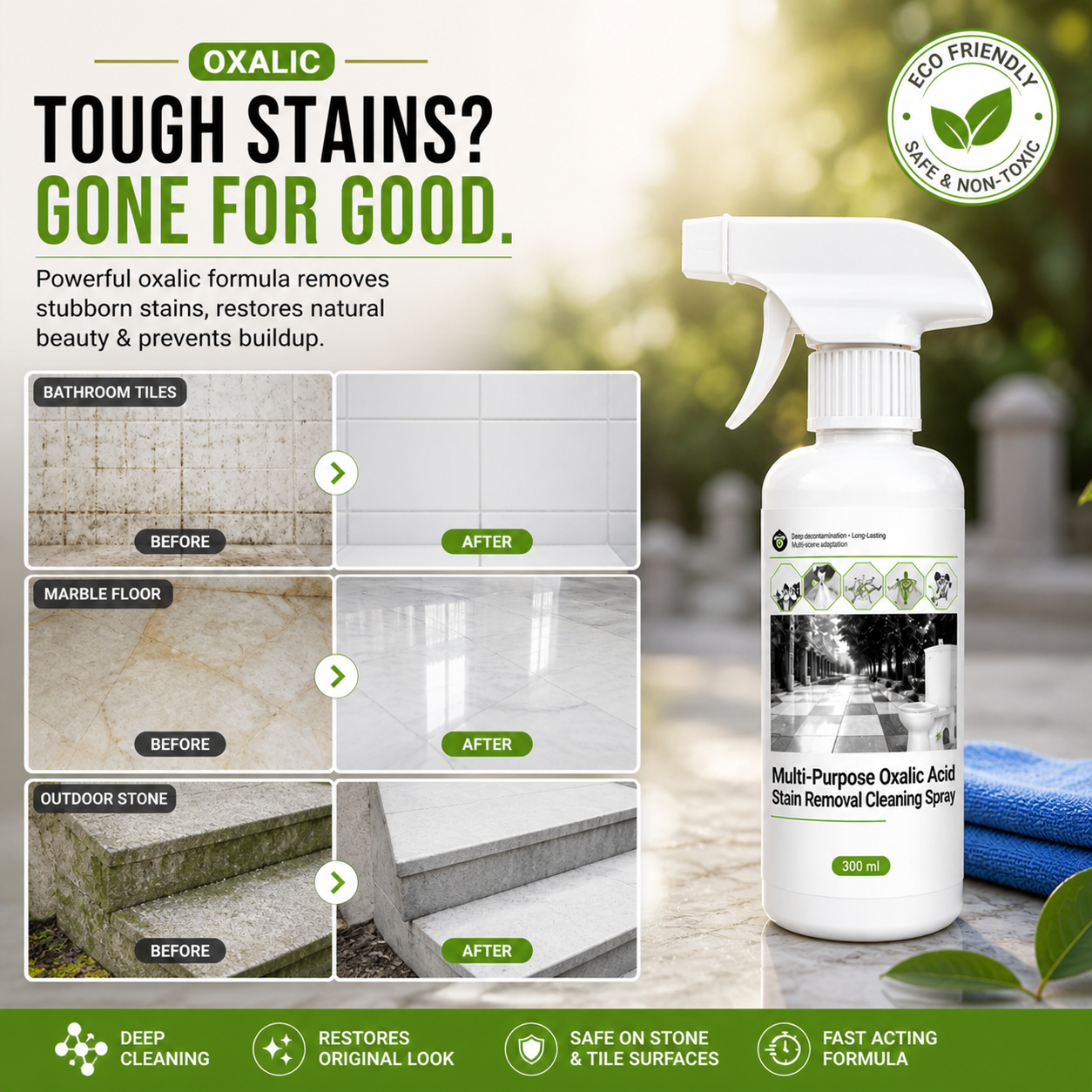 Multi-Purpose Oxalic Tiles & Stone Stain Removal Cleaning Spray