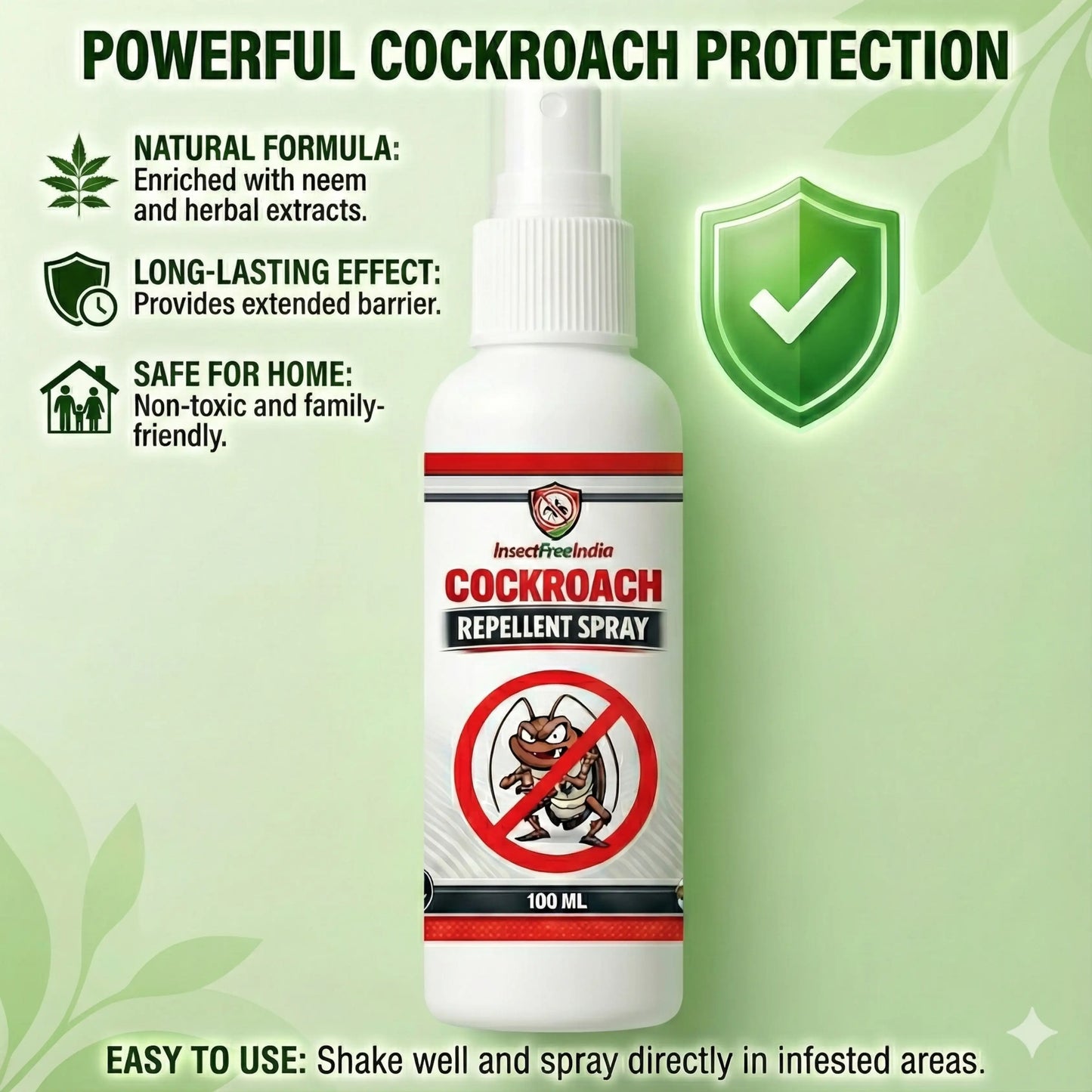 Cockroach Repellent Spray | Non-Toxic Herbal Formula | Fast Home Pest Control