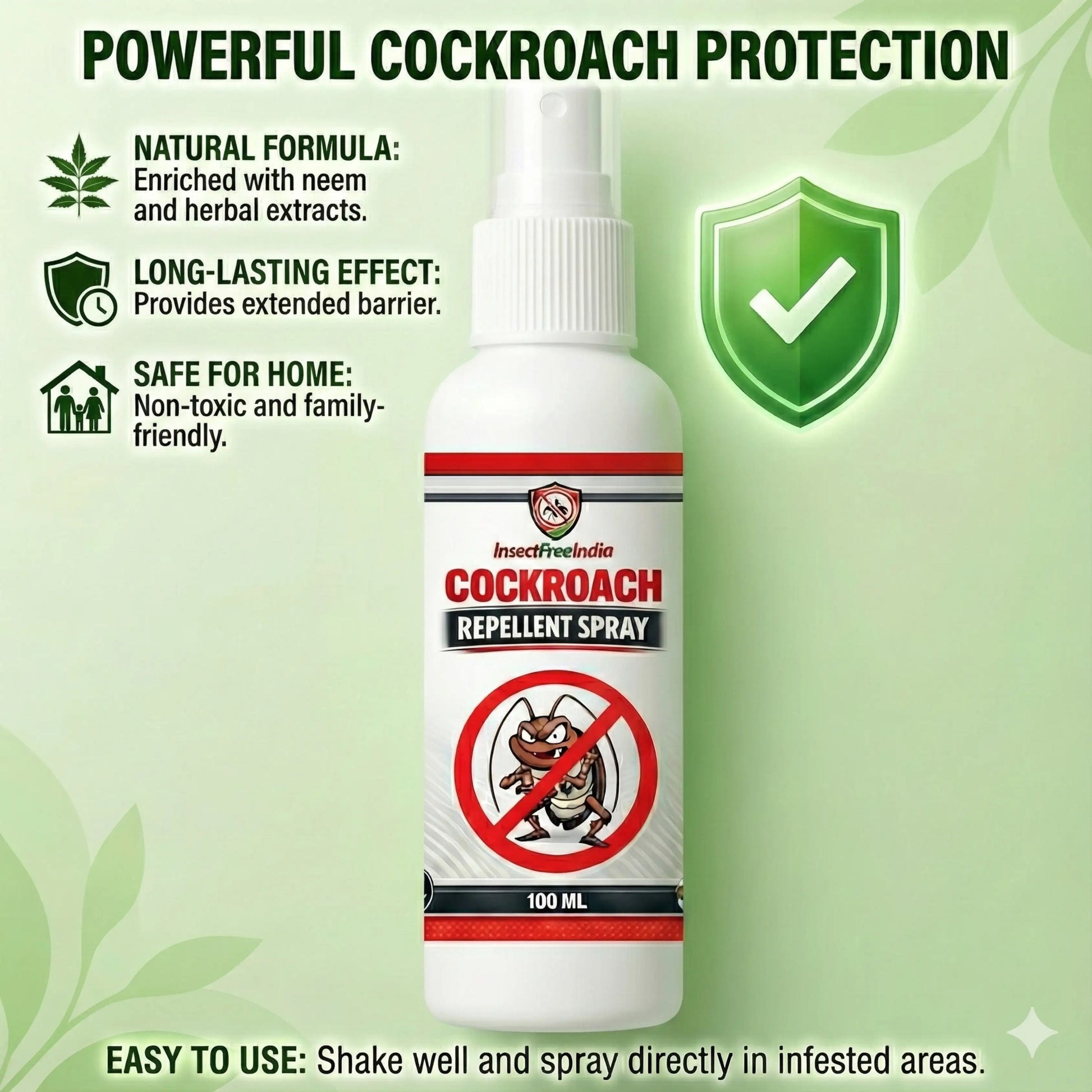 Cockroach Repellent Spray | Non-Toxic Herbal Formula | Fast Home Pest Control
