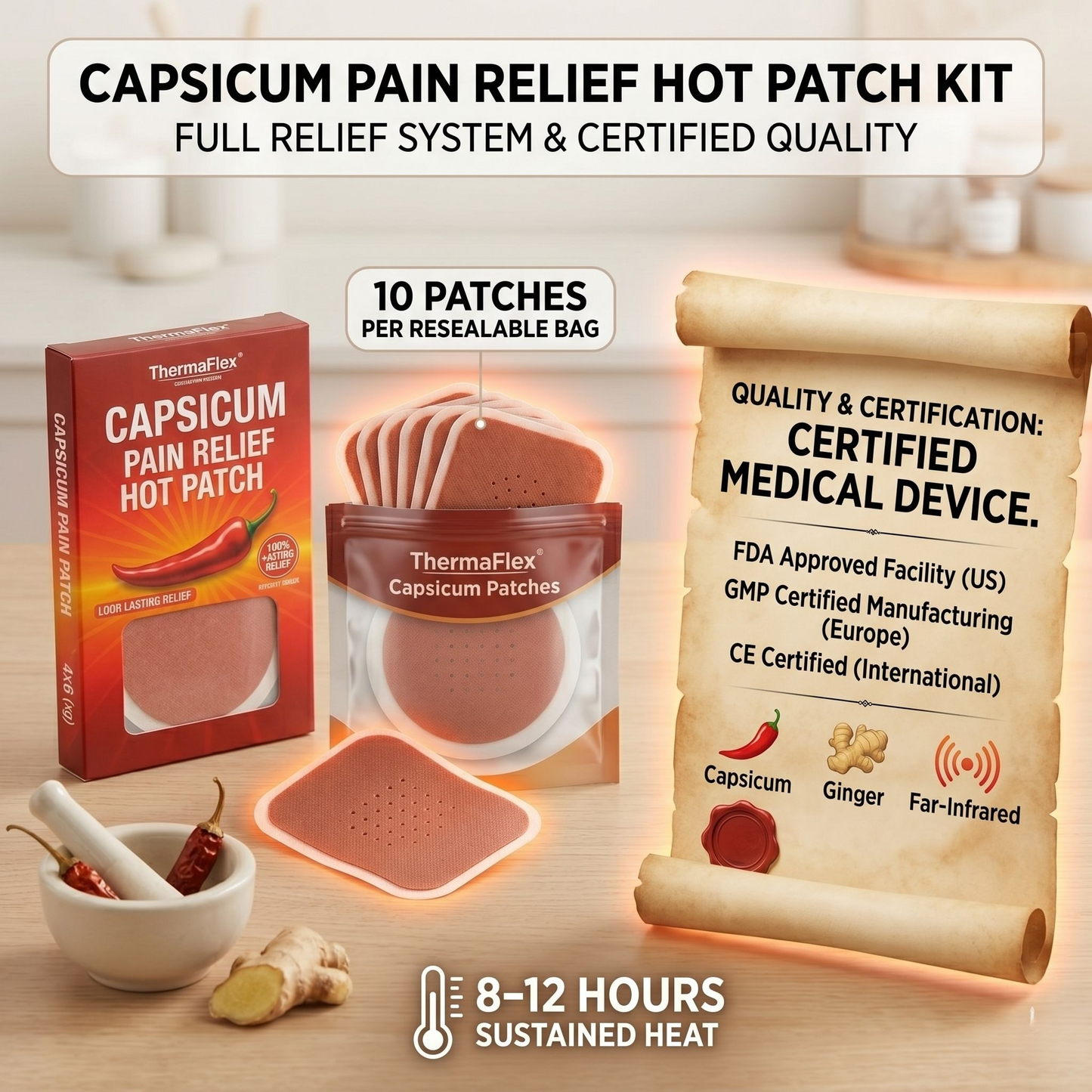 Thermaflex™ - Capsicum Pain Relief Hot Patch ( BUY 1 GET 2 FREE )