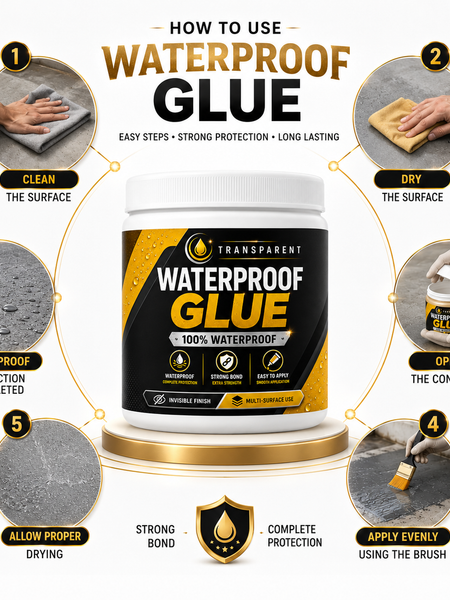 Stufx™ - Transparent Waterproof Glue Solution + Free Brush © ( BUY 1 GET 1 FREE )