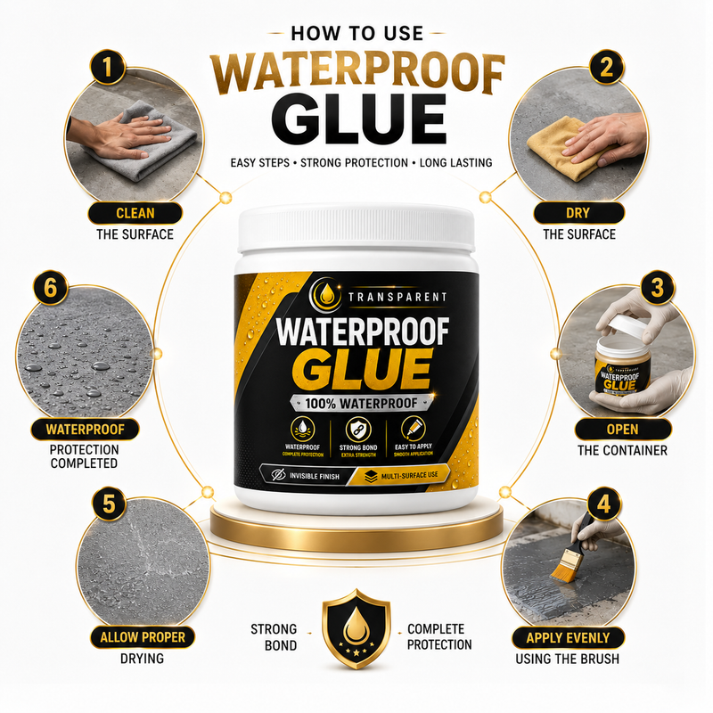 Stufx™ - Transparent Waterproof Glue Solution + Free Brush © ( BUY 1 GET 1 FREE )