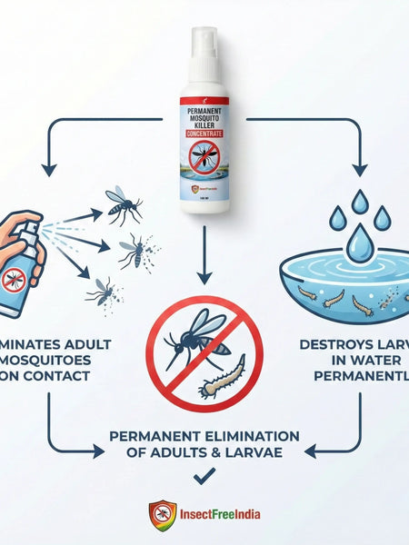 Permanent Mosquito Killer Concentrate | Fast-Acting Larvae & Mosquito Eliminator | Long-Term Home Protection