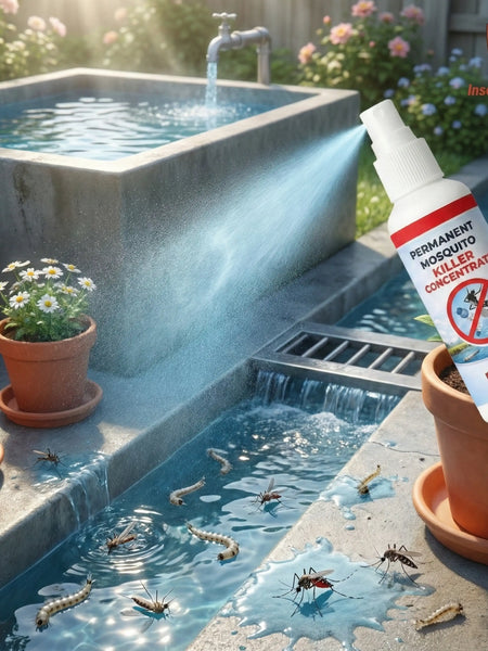 Permanent Mosquito Killer Concentrate | Fast-Acting Larvae & Mosquito Eliminator | Long-Term Home Protection