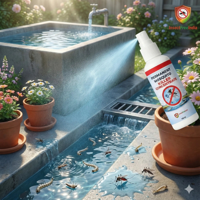 Permanent Mosquito Killer Concentrate | Fast-Acting Larvae & Mosquito Eliminator | Long-Term Home Protection
