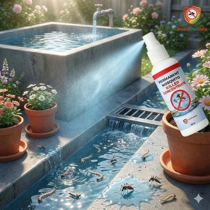 Permanent Mosquito Killer Concentrate | Fast-Acting Larvae & Mosquito Eliminator | Long-Term Home Protection