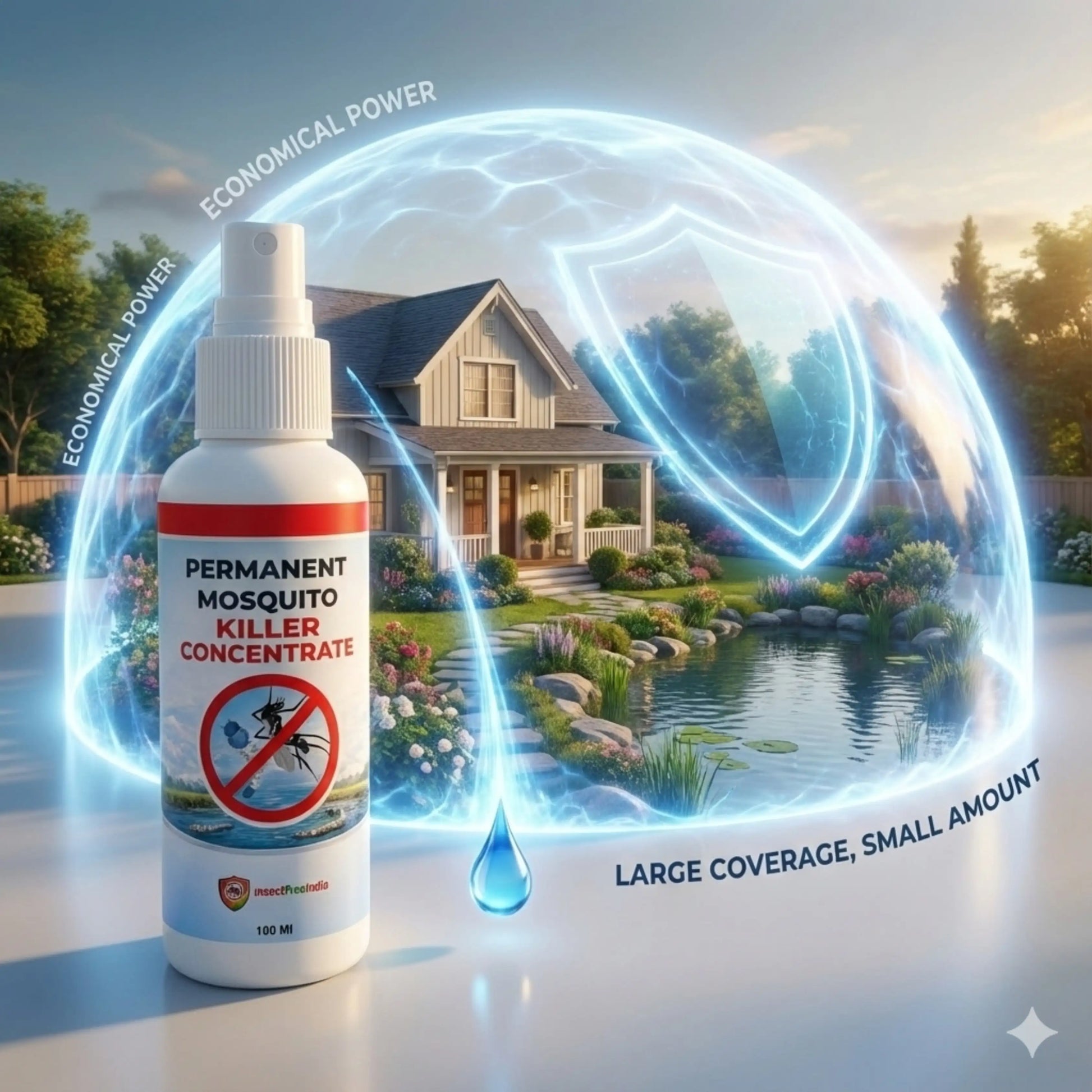 Permanent Mosquito Killer Concentrate | Fast-Acting Larvae & Mosquito Eliminator | Long-Term Home Protection