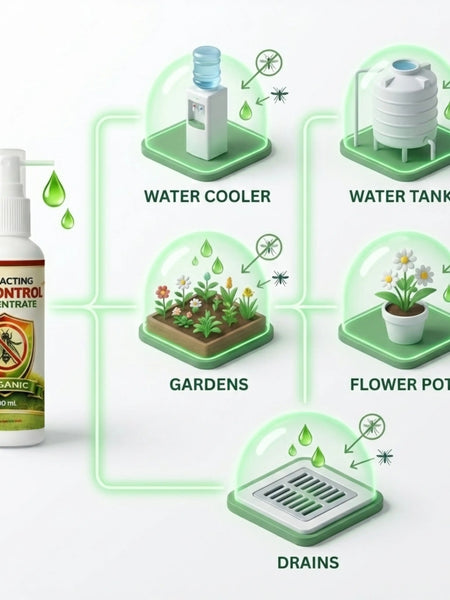 Permanent Mosquito Killer Concentrate | Fast-Acting Larvae & Mosquito Eliminator | Long-Term Home Protection