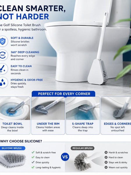Stufx™ - Ultimate Toilet Deep Cleaning Golf Brush © ( BUY 1 GET 1 FREE )