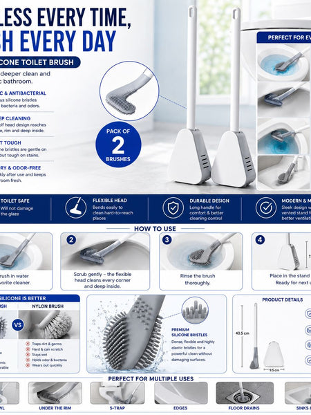 Stufx™ - Ultimate Toilet Deep Cleaning Golf Brush © ( BUY 1 GET 1 FREE )