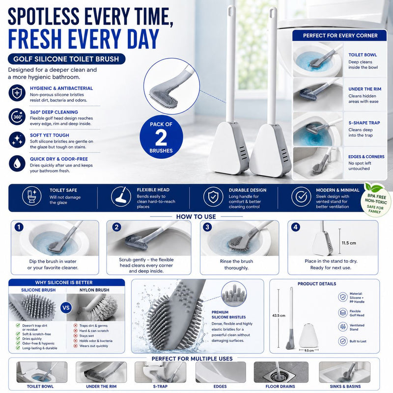 Stufx™ - Ultimate Toilet Cleaning Golf Brush © ( BUY 1 GET 1 FREE )