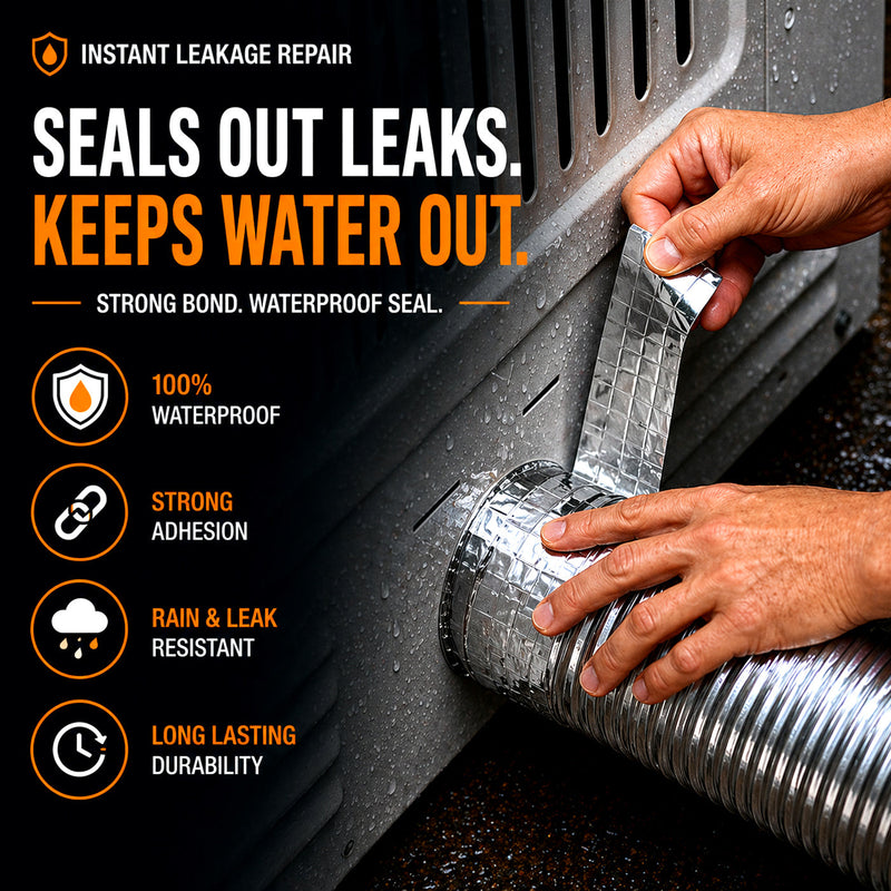 Waterproof Aluminium Butyl Tape – Instant Leak Repair Seal (Buy 1 Get 1 Free)