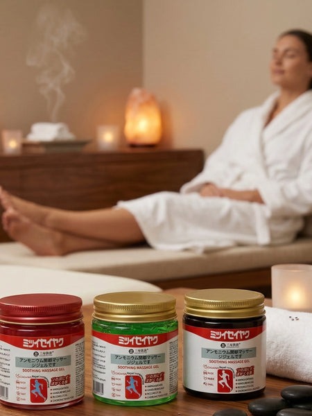 Combo Of 3 Japanese Massage Gels – Cooling, Soothing & Warming Body Relief Gel for Neck, Shoulder, Back & Muscle Relaxation