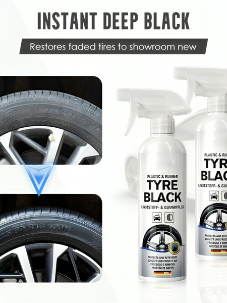 Plastic & Rubber Tyre Black Spray | Instantly Gives Shine | BUY 1 GET 1 FREE
