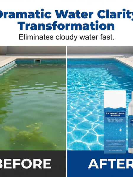 💧BUY 1 GET 1 FREE💧Swimming Pool Purifying Liquid – Crystal Clear Water, Zero Hassle! ✨ Say goodbye to green water & harsh chemicals – just pure, fresh swimming every time. 🏊‍♂️💙