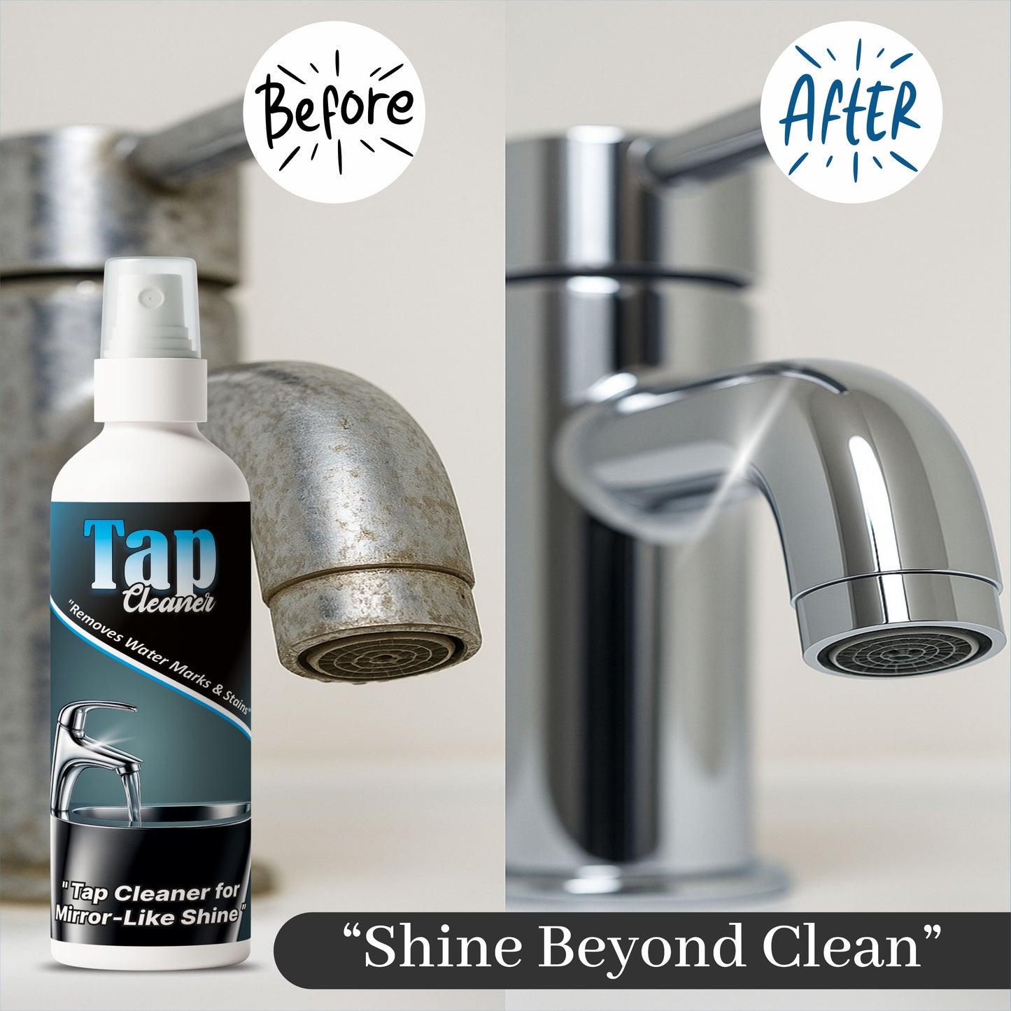 Tap Cleaner – Removes Hard Water Stains & Gives Mirror-Like Shine (BUY 1 GET 1 FREE)